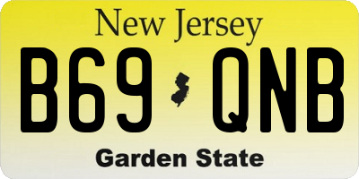 NJ license plate B69QNB