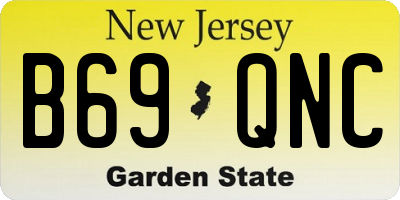 NJ license plate B69QNC