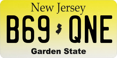 NJ license plate B69QNE