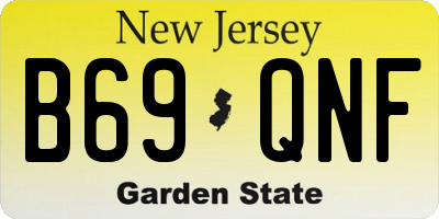 NJ license plate B69QNF