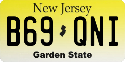 NJ license plate B69QNI