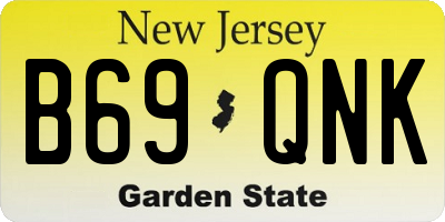 NJ license plate B69QNK