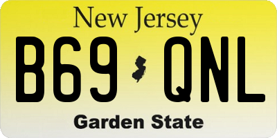 NJ license plate B69QNL