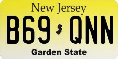 NJ license plate B69QNN