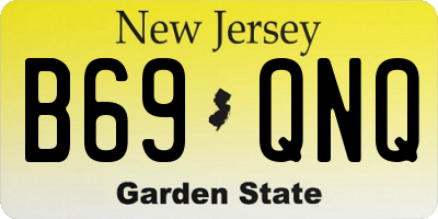 NJ license plate B69QNQ