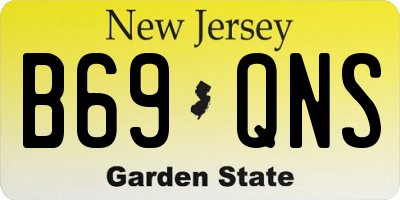 NJ license plate B69QNS