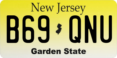 NJ license plate B69QNU