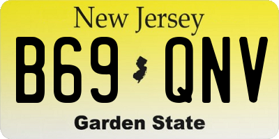 NJ license plate B69QNV