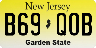 NJ license plate B69QOB