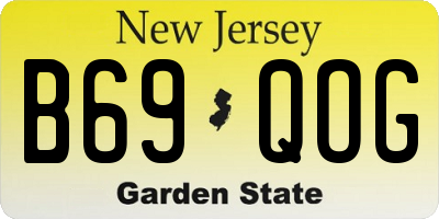 NJ license plate B69QOG