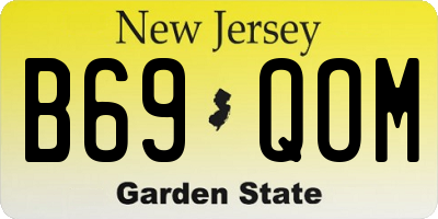 NJ license plate B69QOM