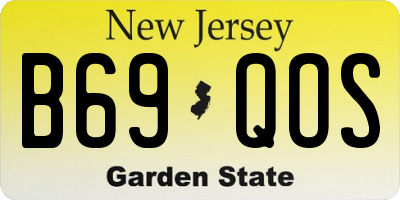 NJ license plate B69QOS