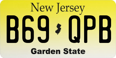 NJ license plate B69QPB