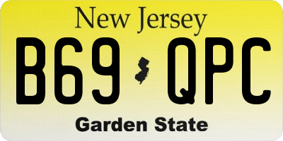NJ license plate B69QPC