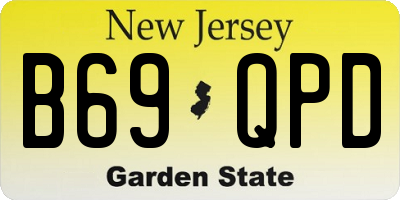 NJ license plate B69QPD