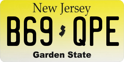 NJ license plate B69QPE