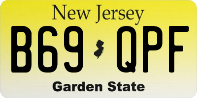 NJ license plate B69QPF