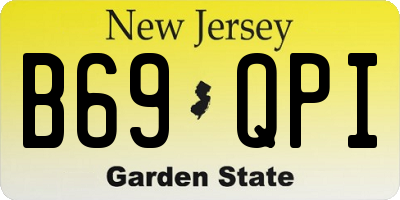 NJ license plate B69QPI