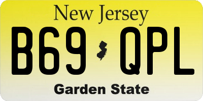 NJ license plate B69QPL