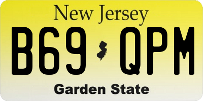 NJ license plate B69QPM