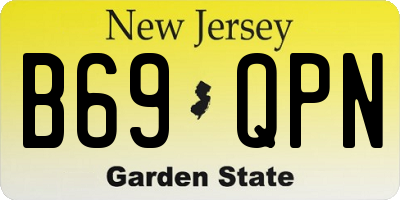 NJ license plate B69QPN