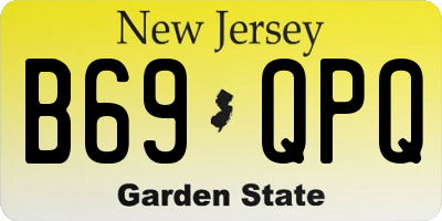 NJ license plate B69QPQ