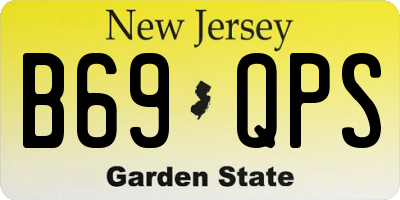 NJ license plate B69QPS