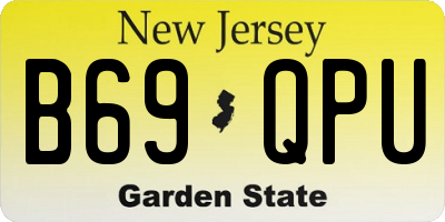 NJ license plate B69QPU