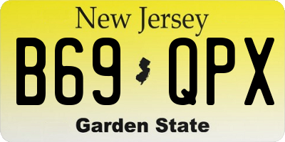 NJ license plate B69QPX