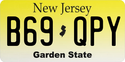 NJ license plate B69QPY