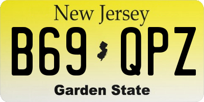 NJ license plate B69QPZ