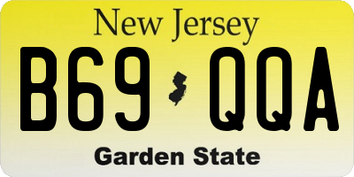 NJ license plate B69QQA