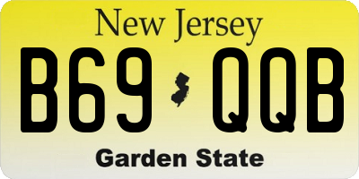 NJ license plate B69QQB