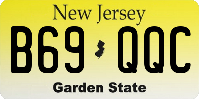 NJ license plate B69QQC