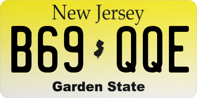 NJ license plate B69QQE