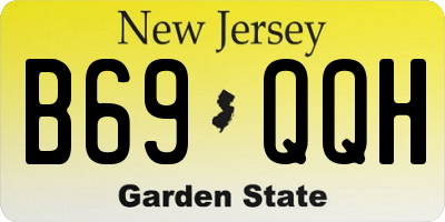 NJ license plate B69QQH