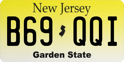 NJ license plate B69QQI