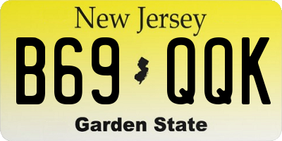 NJ license plate B69QQK