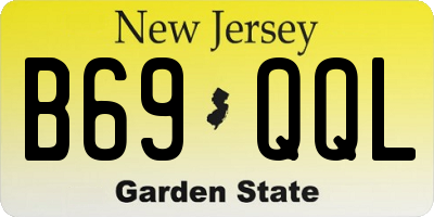 NJ license plate B69QQL