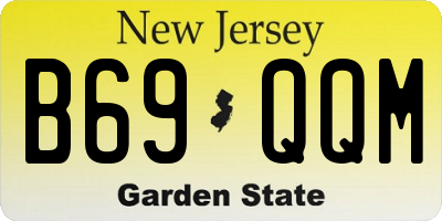 NJ license plate B69QQM