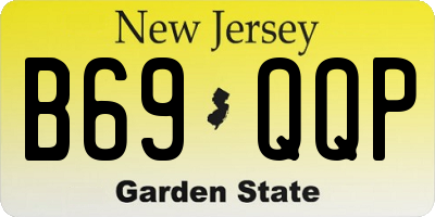 NJ license plate B69QQP