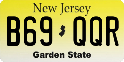 NJ license plate B69QQR