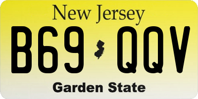 NJ license plate B69QQV