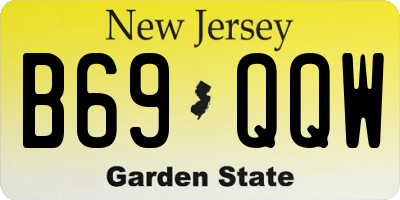 NJ license plate B69QQW