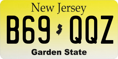 NJ license plate B69QQZ