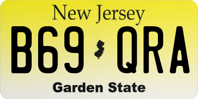 NJ license plate B69QRA
