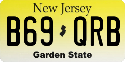 NJ license plate B69QRB
