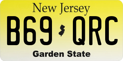 NJ license plate B69QRC