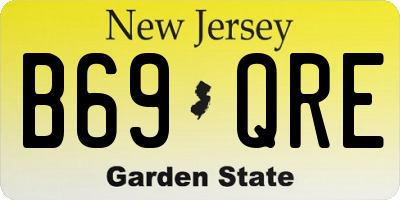 NJ license plate B69QRE