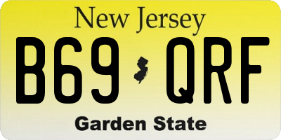 NJ license plate B69QRF